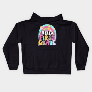 First Grade Back To School Teacher First Day Of School Kids Hoodie